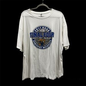 2012 Kentucky Wildcats NCAA final four white t-shirt, great condition, 2X